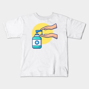 Washing hand cartoon 10 Kids T-Shirt